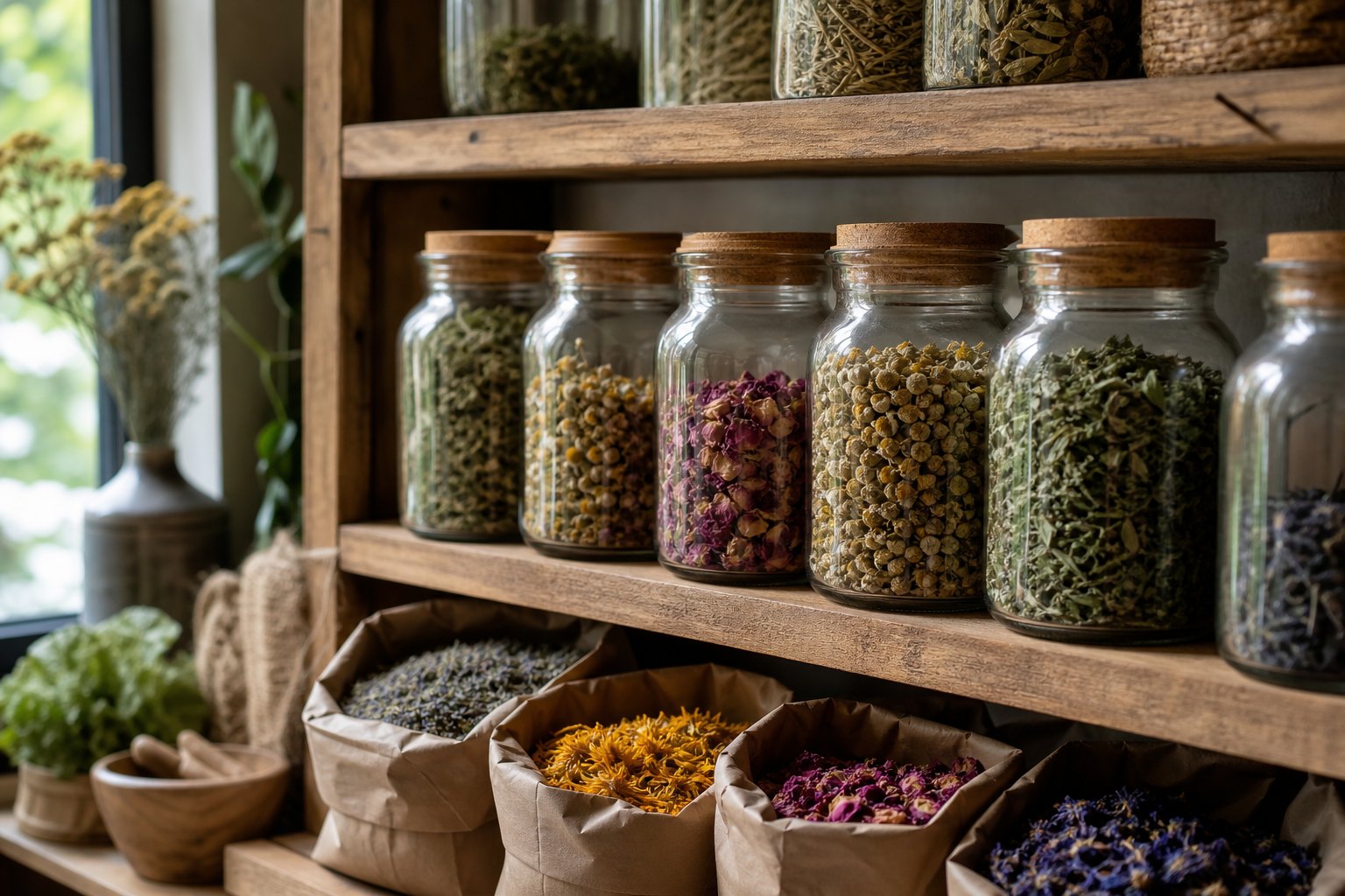اشتباهات رایج در نگهداری گیاهان خشک عطاری