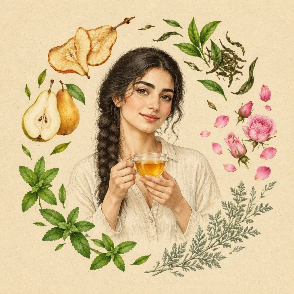 دمنوش گلابی طلایی