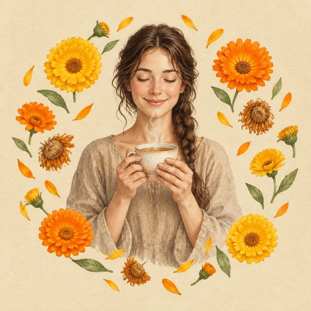 دمنوش گل همیشه‌بهار