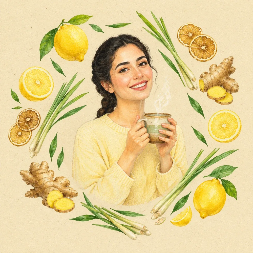 دمنوش لیمو و لمون‌گرس