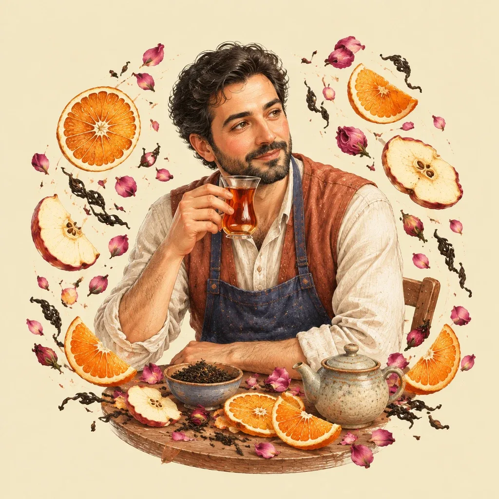 دمنوش پرتقال و گل‌رز 2