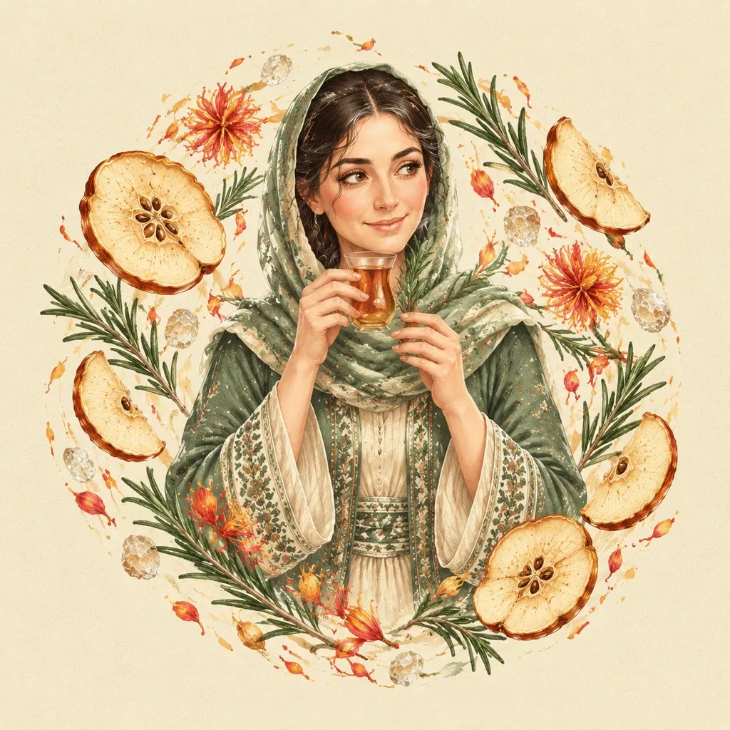 دمنوش رزماری و سیب